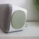 The Home Max comes with a magnetic pad for when you want to turn the device vertically.